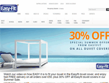 Tablet Screenshot of easyfitbedding.com